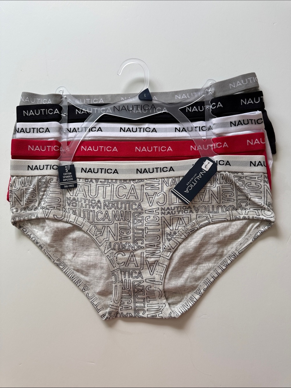 NAUTICA HIPSTERS COTTON SPANDEX PANTIES SZ L NWT